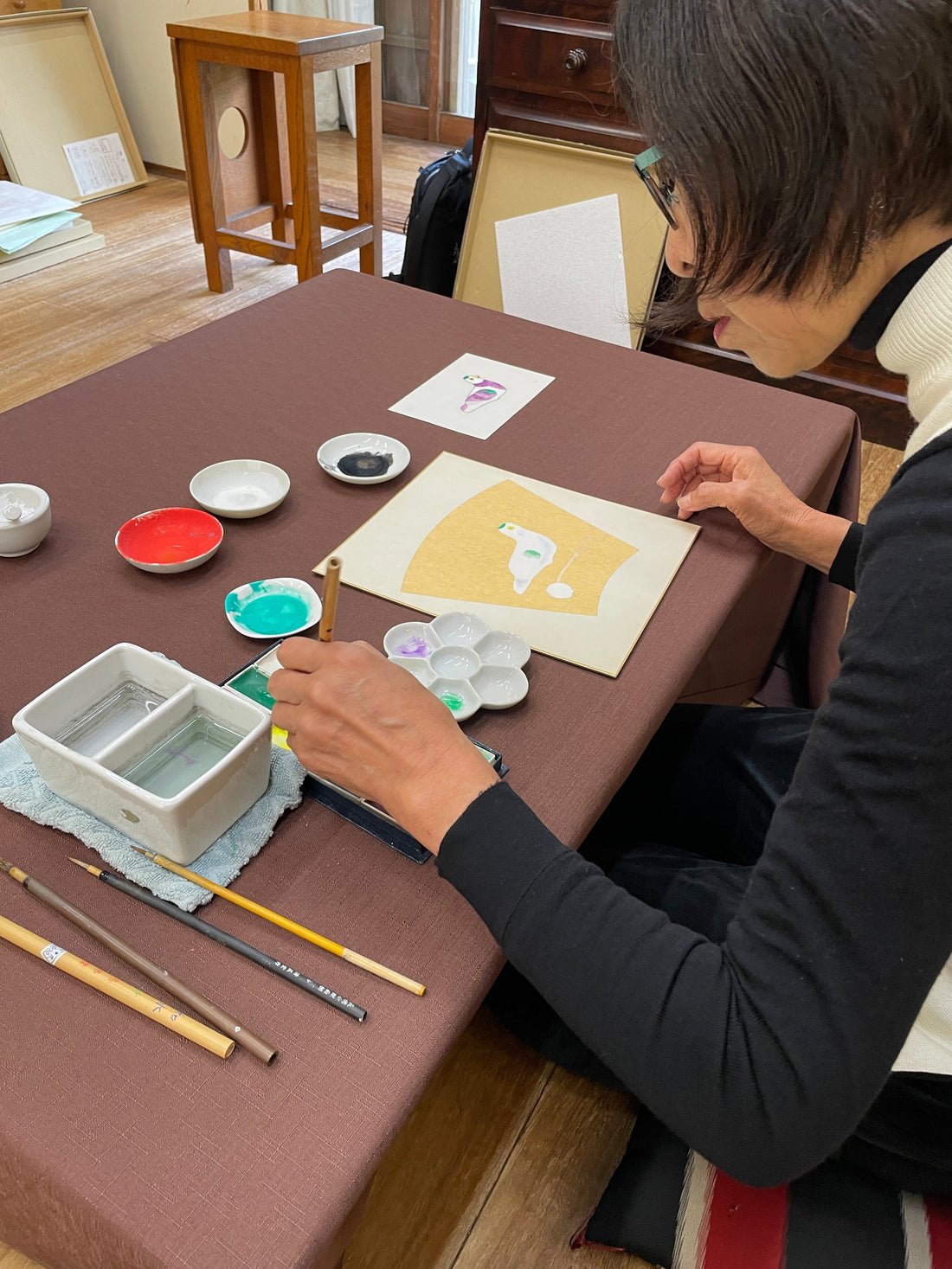 和の集いWORKSHOP「第２回色紙に描く、お正月」